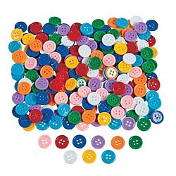 Self-Adhesive Plastic Buttons 1 lb. (approx 800 pcs)