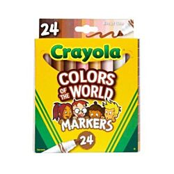 Crayola® 24ct Colors of the World Markers, Broad Line (BIN58-7802)