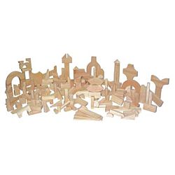 Wood Designs Children Play Wood Kindergarten Blocks - 24 Shapes,183 Pieces, WD-60500