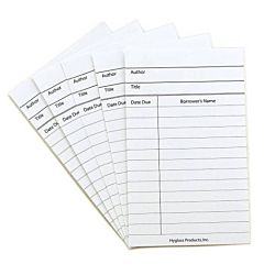 Hygloss Library Cards, White, 3-Inch x 5-Inch, (50Pack)