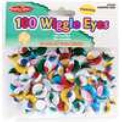 Wiggle Eyes Painted Asst Sizes & Colors 100Ct - CHL64520