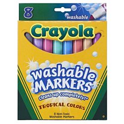 Crayola 8ct Washable Tropical Colors Conical Tip 58-7816