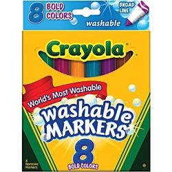 Crayola Washable Window Markers 8 Different Colors Bright Bold Colors  58-8165