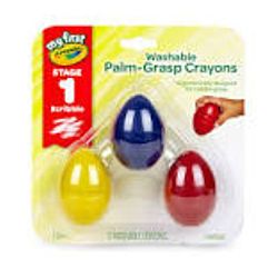 Crayola®  Washable Palm-Grasp Crayons in Egg Shape, for Toddlers, Pack of 3 (BIN81-1450)