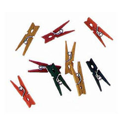 Mini Spring Clothespins - Multicolor - 1 Inch - 50 Pieces