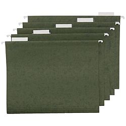 Hanging File Folders - Letter Size (25 Pack) - Standard Green ,1/3 cut tabs