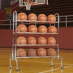Portable Ball Rack 4 Tier Ball Rack (Holds up to 16 Athletic Balls)