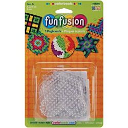 Perler Fun Fusion Bead Clear Pegboards Circle, Star, Heart, Hexagon, Square 2800