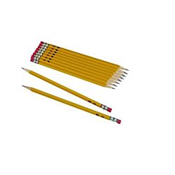 Oriole #2 Soft Pencils, Pre-Sharpened, Wood-Cased, Black Core, 12/pack , Yellow (12886)