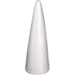 Gramco Styrofoam Cones Craft Supplies, 9 -Inch High, White, 6-Pack