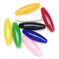 Spaghetti Beads - Acrylic Oval - 19 mm x 6 mm 144 Pieces Opaque Multicolored