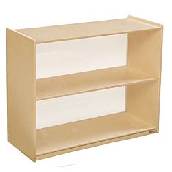 Wood Designs Children Bookshelf with Acrylic Back, Natural wood ,  29-1/16