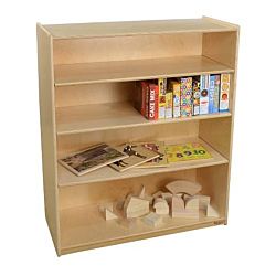 Wood Designs Childrens Bookshelf with Adjustable Shelves, Natural wood , 42-7/16