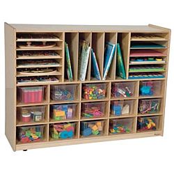 Wood Designs Kids, Multi-Storage with (15) Translucent Trays WD-14001
