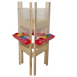 Wood Designs Children's 3-Sided Adjustable Easel with Acrylic WD-18623