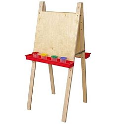 Wood Designs Children's Double Adjustable Easel with Plywood WD-19000