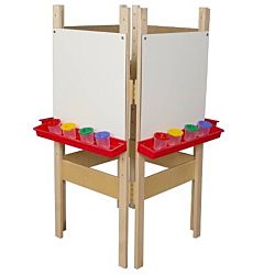 Wood Designs Children's 4 Sided Adjustable Easel with Markerboard WD-19125