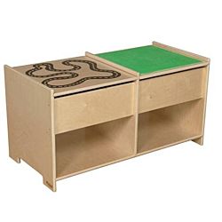 Wood Designs Children's Build-N-Play Table with Race Track Play WD-85699