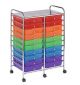 20-Drawer Organizer Cart Available in Assorted Colors, Multi-Color, Gray, White