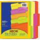 NEON File Folders Letter Size, Assorted Colors ,10 per pack