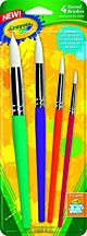 Crayola® Round Paint Brush Set, Non-Toxic, 4/Pack (05-3521)