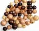 Round Assorted Natural Tone Wood Beads