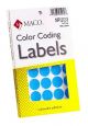 MACO Light Blue Round Color Coding Labels, 3/4 Inches in Diameter, 1000 Per Box ,MR1212-3