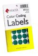 MACO Green Round Color Coding Labels, 3/4 Inches in Diameter, 1000 Per Box, MR1212-5