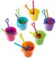 Colorful Mini Sand Playsets - 12 Each: bucket, shovel, rake and scoop