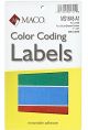 MACO Assorted Primary Rectangle Color Coding Labels, 1 x 3 Inches, 200 Per Box (MS1648-A1)
