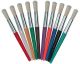 Creative Arts by Charles Leonard Stubby Round Paint Brushes, Assorted Colors, 10/Set