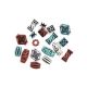 Old World Acrylic Beads Assorted Shapes and Metallic Colors Big Value