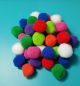 Acrylic Pom-Poms, 1/2 Inch, Neon Assorted Colors, 100/Bag