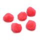 1 inch Acrylic Pom Poms - Red - 100 pack