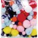 Assorted Sizes Acrylic Craft Bright Colors Pom Poms 300/pack