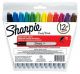 Sharpie Permanent Markers, Fine Point, Assorted Colors, Re-Sealable Pouch, 12-Count 30072