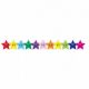 Hygloss Classroom Die Cut, Happy Multicolor Stars Border, 3 x 36-Inch 12-Pack, 33655
