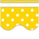 Yellow Mini Polka Dots Scalloped Border Trim, TCR4668