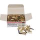 Paper Fasteners, Round Head, Brass Plated 1 Inches Shank, 10 mm Head, 100/Box 