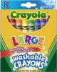 Crayola Washable Crayons Large 8-pk  (52-3280) 