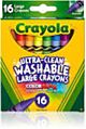 Crayola Washable Crayons Large 16-pk (52-3281)