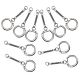 Key Ring & Chain with Snake Chain and  Jump Ring - Silver 12 per pack