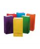 Hygloss Flat Bottom Paper Bags, 4.5 by 2.5-Inch by 8.5, Bright Colors, 28-Pack