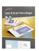 MACO Laser/Ink Jet White Name Badge Labels 400 Per Box (ML-7002) Blue Border