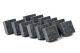 Charles Leonard Multi-Purpose Felt Erasers, 2 x 2 Inches Each, 12 Erasers per Pack, Charcoal (74520)