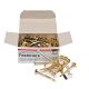 Paper Fasteners, Round Head, Brass Plated 2 - Inches Shank, 12 mm Head, 100/Box 