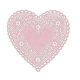 Hygloss Heart Paper Doilies  Decorative, Pink Lace Doilies, Disposable, 4” Diameter, 100 Pack