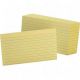 Guccco Colored Ruled Index Cards Canary 100/Pack  3 x 5