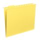 Hanging File Folder with Tab, 1/5-Cut Adjustable Tab, Letter Size, Yellow, 25 per Box 