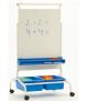Deluxe Chart Stand Combo with Magnetic Dry Erase Board and Storage Tubs